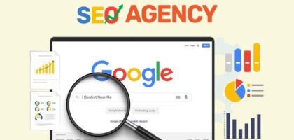 Laptop screen showing analytics from the best SEO agency in Dubai.