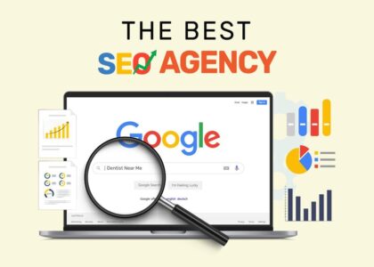 Laptop screen showing analytics from the best SEO agency in Dubai.