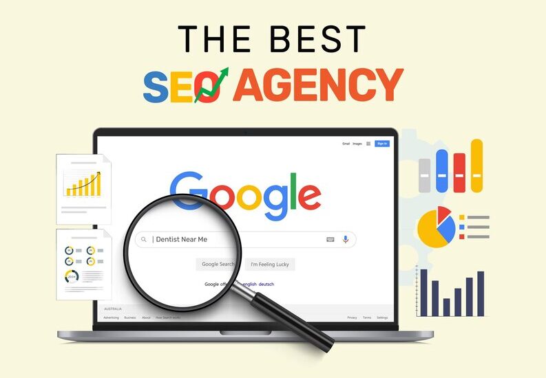 Laptop screen showing analytics from the best SEO agency in Dubai.
