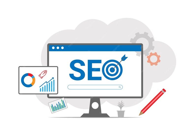A professional web optimisation agency analyzing website performance data on a screen to improve organic search rankings.